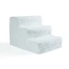 Pet Parade Three Step Dog & Cat Stairs, White, Medium