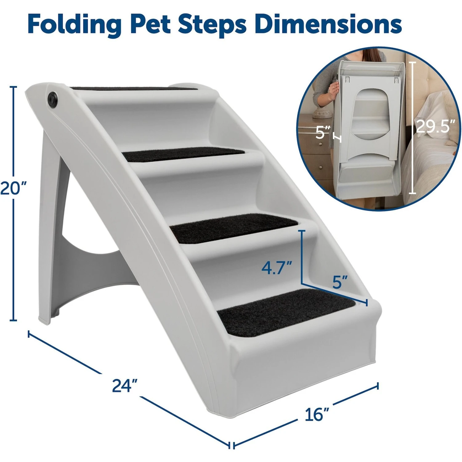 PetSafe CozyUp Foldable Cat & Dog Stairs 5 PetSafe CozyUp Foldable Cat & Dog Stairs - Image 5