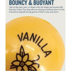 Planet Dog Orbee-Tuff Essentials Vanilla Scented Interactive Dog Ball Treat Dispenser Toy, Yellow -PetSafe Kong Shop 367765 PT3. AC SS1800 V1644522990