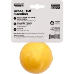 Planet Dog Orbee-Tuff Essentials Vanilla Scented Interactive Dog Ball Treat Dispenser Toy, Yellow -PetSafe Kong Shop 367765 PT7. AC SS1800 V1644527628