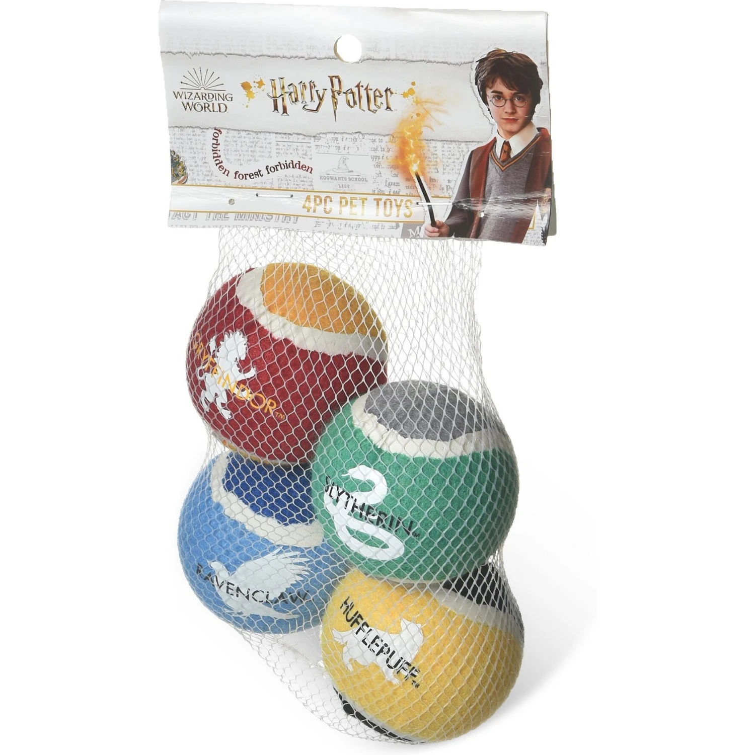 Fetch For Pets Harry Potter 4PK Hogwarts Pride Tennis Ball Dog Toy 2 Fetch For Pets Harry Potter 4PK Hogwarts Pride Tennis Ball Dog Toy - Image 2