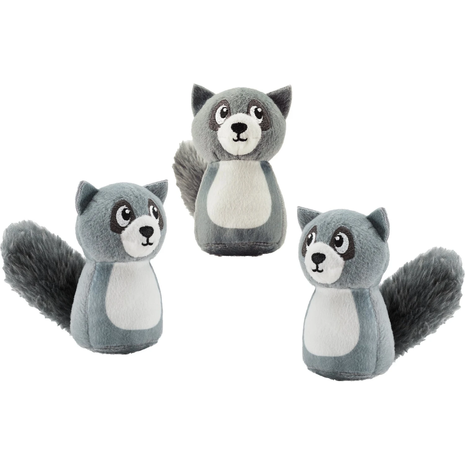Outward Hound Squeakin' Racoon Hide A Puzzle Plush Dog Toy, 3 Count 1 Outward Hound Squeakin' Racoon Hide A Puzzle Plush Dog Toy, 3 Count