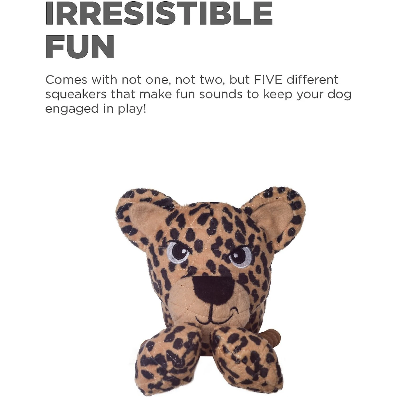Outward Hound Tuggy Buddyz Leopard Rope Squeaky Dog Toy 3 Outward Hound Tuggy Buddyz Leopard Rope Squeaky Dog Toy - Image 3