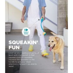 Outward Hound Launch A Ball Squeak Interactive Tennis Ball Launcher Dog Toy -PetSafe Kong Shop 368208 PT3. AC SS1800 V1644531463
