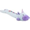 Charming Pet Longidudes Unicorn Plush & Squeaky Dog Tug Toy, Blue