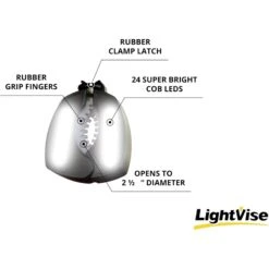 Lightvise Universal Super Bright LED Clamp-On Leash, Collar & Harness Flashlight, Black -PetSafe Kong Shop 369024 PT6. AC SS1800 V1701882138