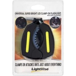 Lightvise Universal Super Bright LED Clamp-On Leash, Collar & Harness Flashlight, Black -PetSafe Kong Shop 369024 PT7. AC SS1800 V1679330729
