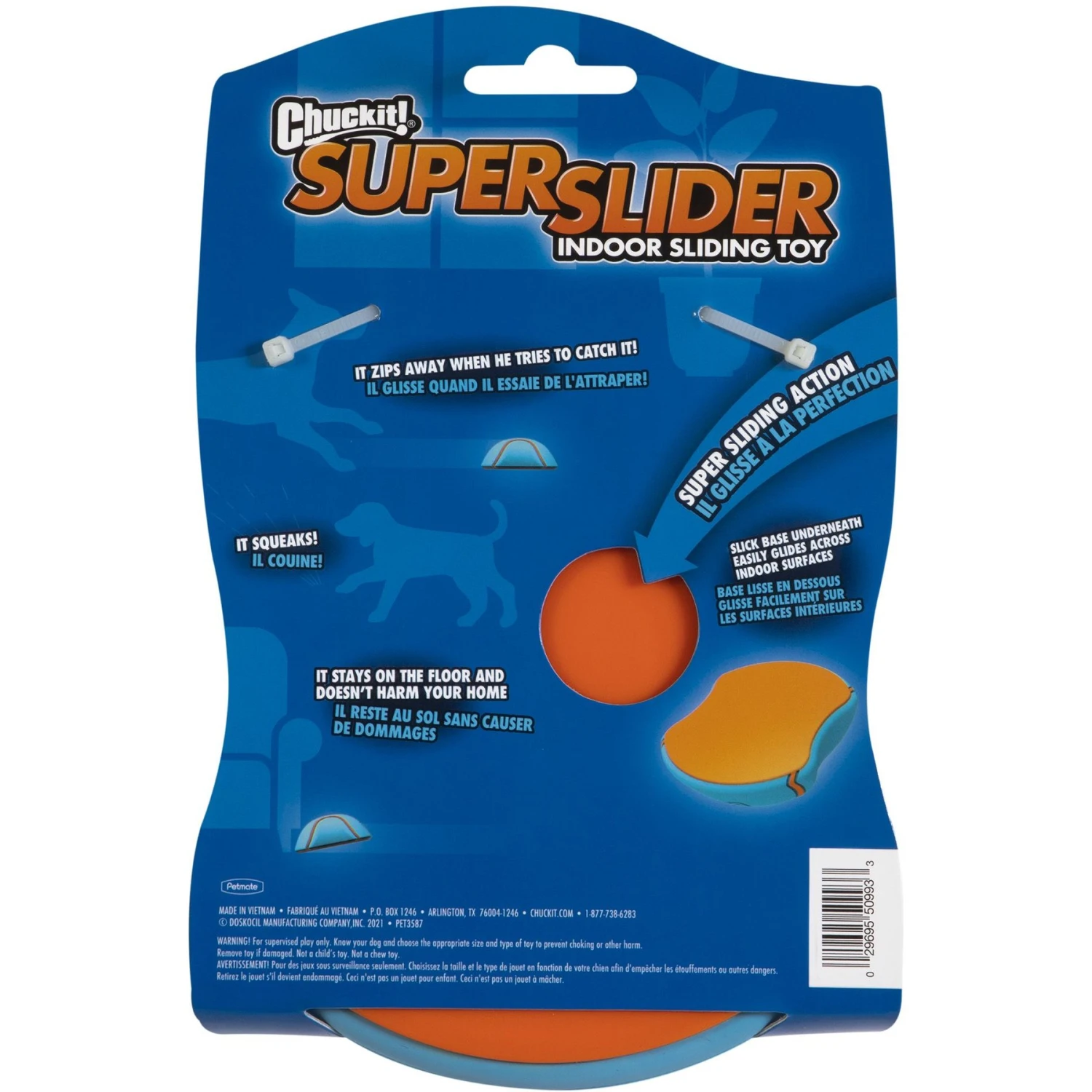 Chuckit! Indoor Super Slider Dog Toy, Blue 2 Chuckit! Indoor Super Slider Dog Toy, Blue - Image 2