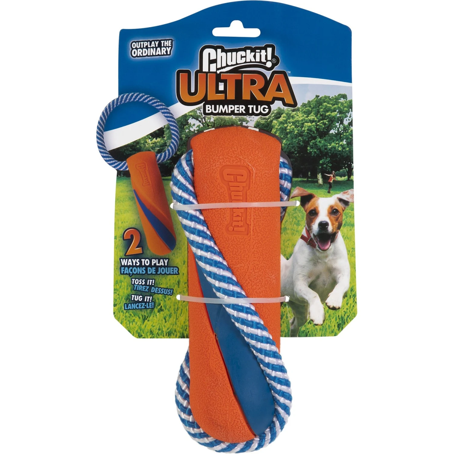 Chuckit! Ultra Bumper Tug Dog Toy, Orange 1 Chuckit! Ultra Bumper Tug Dog Toy, Orange