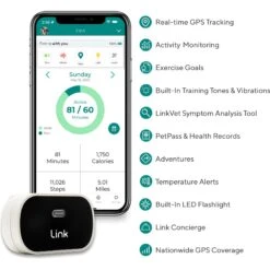 Link My Pet Dog GPS & Activity Tracker With Training Tools & DOOG Dog Collar, Black -PetSafe Kong Shop 370215 PT3. AC SS1800 V1657657434