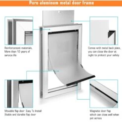 Ownpets Weatherproof Aluminum Dog Door -PetSafe Kong Shop 370243 PT2. AC SS1800 V1646087820