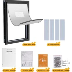 Ownpets Aluminum Magnetic Flap Heavy Duty Dog Door -PetSafe Kong Shop 370245 PT6. AC SS1800 V1646092001