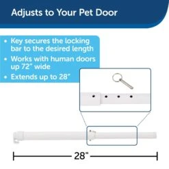 PetSafe Sliding Glass Dog & Cat Door Security Bar, One Size, White -PetSafe Kong Shop 370784 PT3. AC SS1800 V1700155257