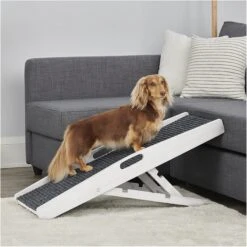 Carlson Pet Products Heritage & Home Indoor Wooden Cat & Dog Ramp, Rustic White