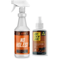 Zone Protects No Holes Deterrent Spray 32-oz Bottle, 1 Count & Zone Protects Don't Chewy Dare Deterrent Mist Spray, 4-oz Bottle, 2 Count