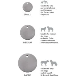 Red Dingo Titanium Circle Personalized Dog & Cat ID Tag -PetSafe Kong Shop 507990 PT5. AC SS1800 V1657807514