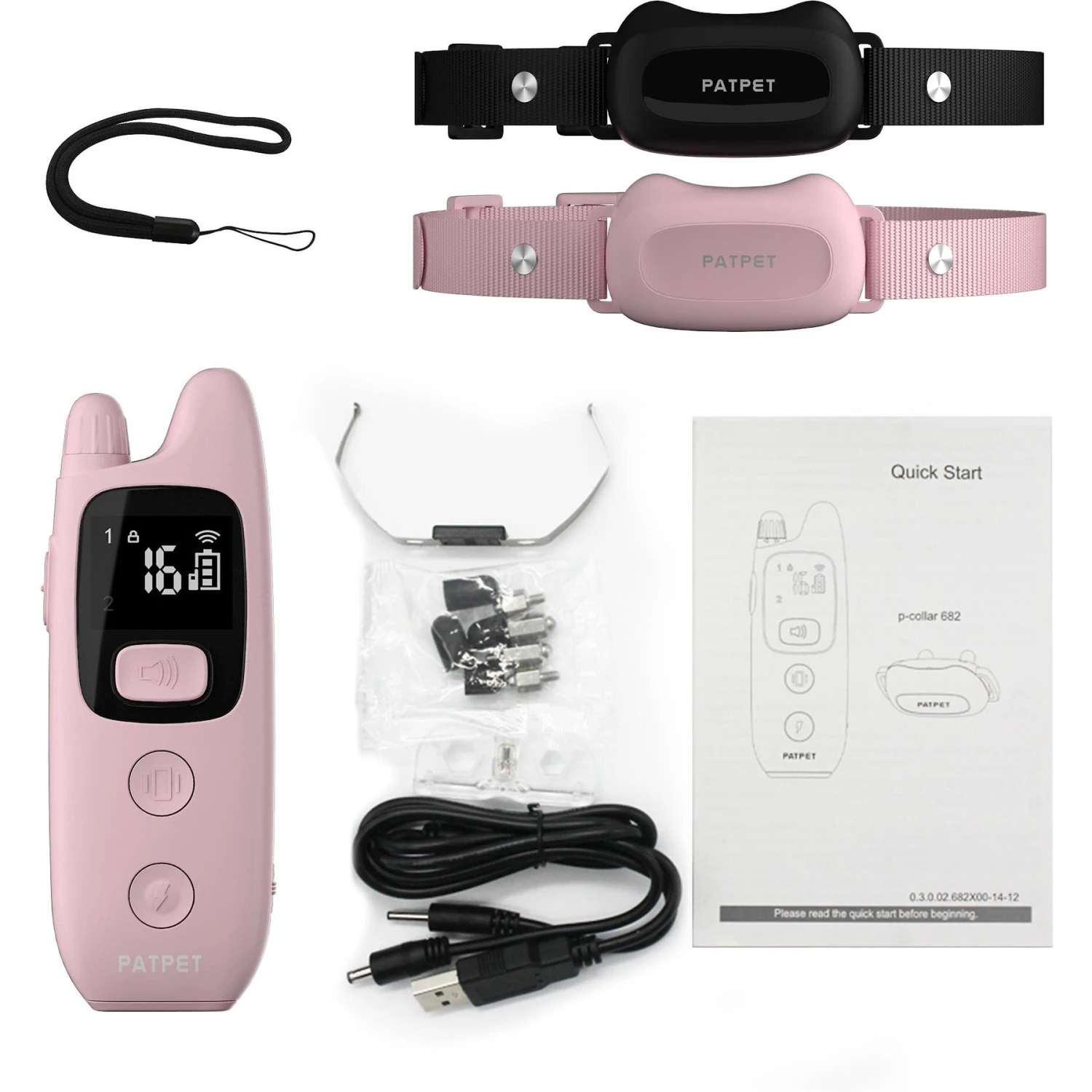 PATPET 682B 1000ft Remote Dog Training Collar, Pink, Small 8 PATPET 682B 1000ft Remote Dog Training Collar, Pink, Small - Image 8