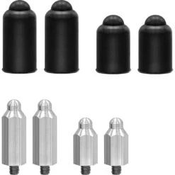 Petdiary B800 & T200 Dog Training Collar Stainless Steel Contact Point & Silicone Cap, Black