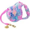 Lilly Pulitzer Splendor In The Sand Retractable Dog Leash, Light Blue, 16-ft