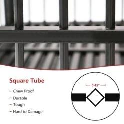 SMONTER Heavy Duty Metal Indoor & Outdoor Medium & Large Breed Dog Crate, Dark Silver -PetSafe Kong Shop 517246 PT5. AC SS1800 V1657658362