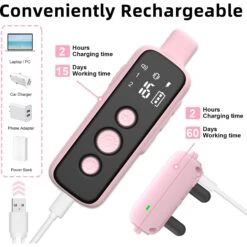Bousnic Remote Dog Training E-Collar, Pink, 2 Count -PetSafe Kong Shop 518374 PT6. AC SS1800 V1697760467
