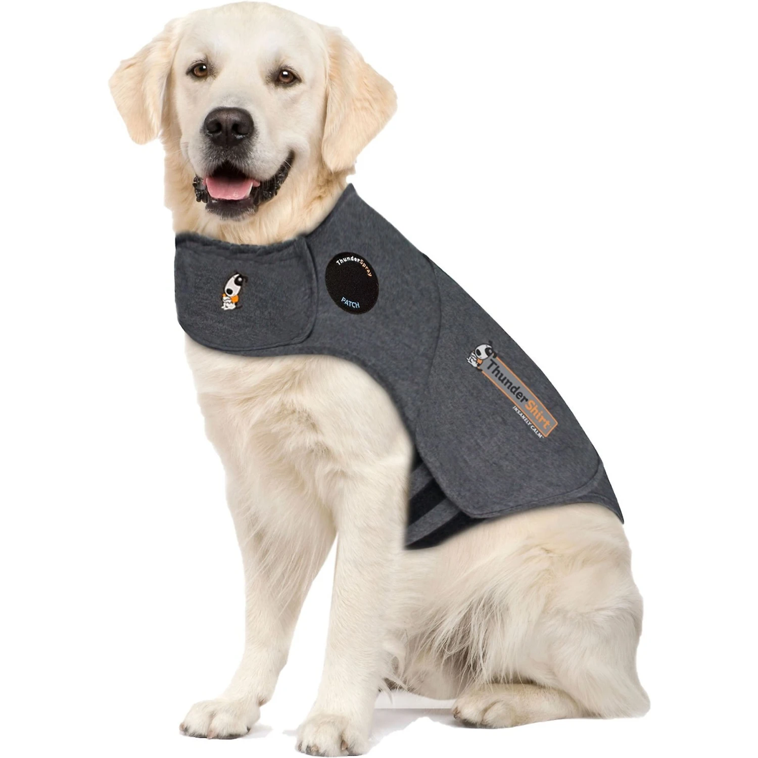 ThunderShirt Classic Anxiety & Calming Vest For Dogs, Heather Grey & ThunderEase Pheromone Calming Spray For Dogs 2 ThunderShirt Classic Anxiety & Calming Vest For Dogs, Heather Grey & ThunderEase Pheromone Calming Spray For Dogs - Image 2
