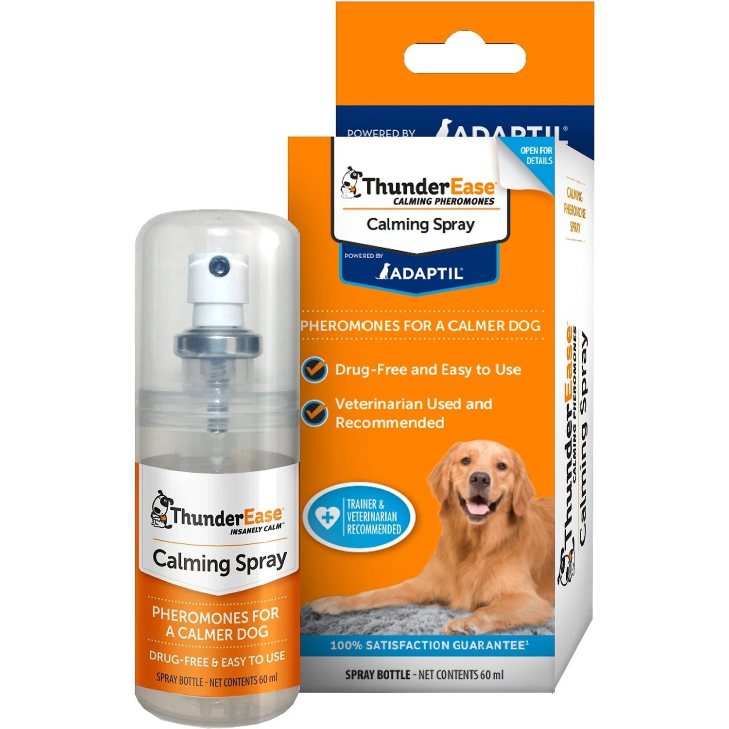 ThunderShirt Classic Anxiety & Calming Vest For Dogs, Heather Grey & ThunderEase Pheromone Calming Spray For Dogs 6 ThunderShirt Classic Anxiety & Calming Vest For Dogs, Heather Grey & ThunderEase Pheromone Calming Spray For Dogs - Image 6