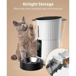 PATPET Timed Automatic Smart Feeder For Dog & Cat Food Dispenser With 10s Voice Recorder, 4-L -PetSafe Kong Shop 521686 PT3. AC SS1800 V1685468432