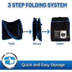 Pet Magasin Foldable Soft Dog Crate, Black & Blue -PetSafe Kong Shop 521702 PT2. AC SS1800 V1652470653