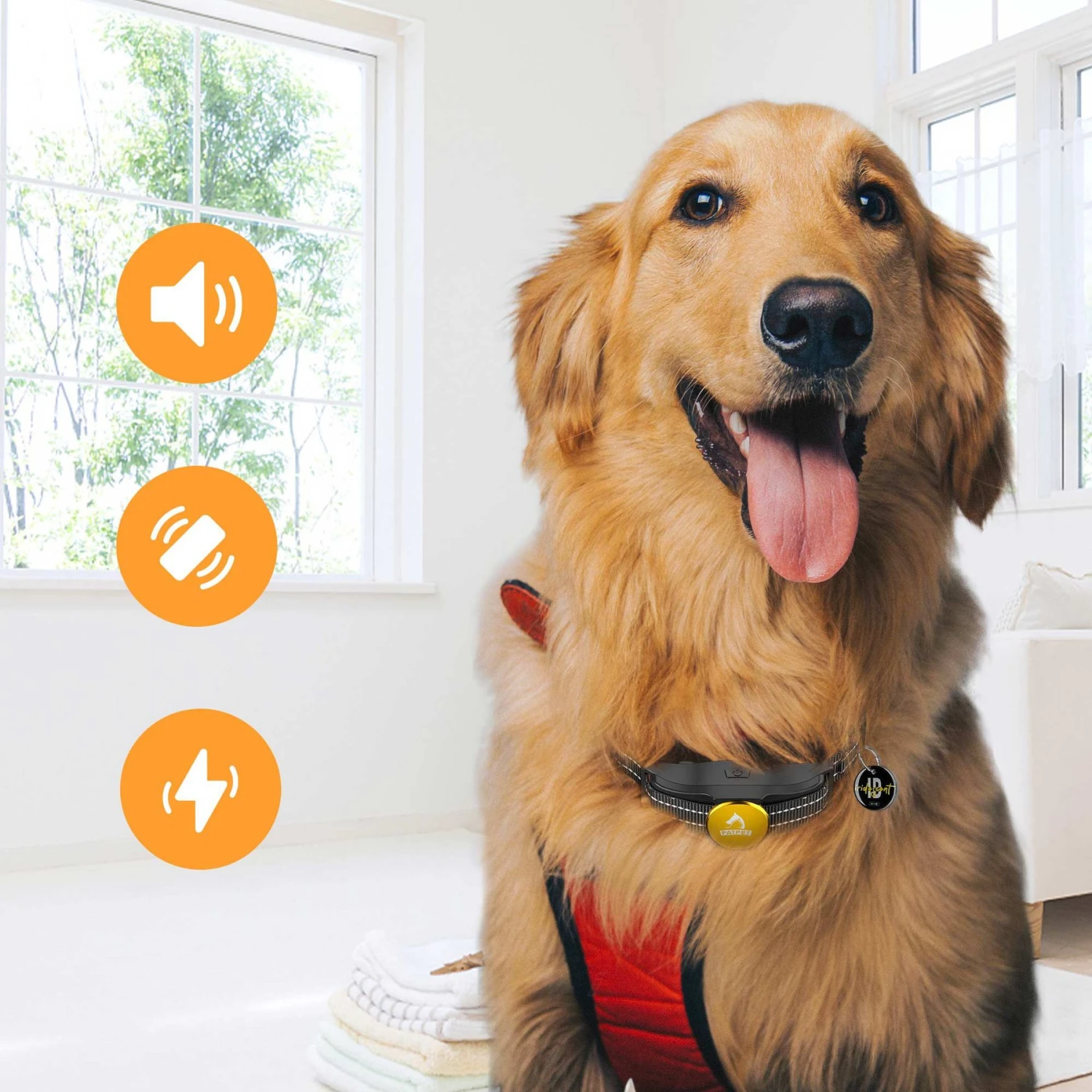 PATPET P320B NFC ID Pet Tag & 1000-ft Remote Dog Training Collar, Black, 2 Count 4 PATPET P320B NFC ID Pet Tag & 1000-ft Remote Dog Training Collar, Black, 2 Count - Image 4