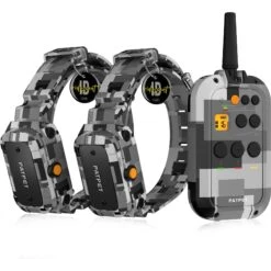 PATPET NFC Pet ID Tag & P920 1300-m Remote Dog Training Electric Shock Collar, Meisai, 2 Count