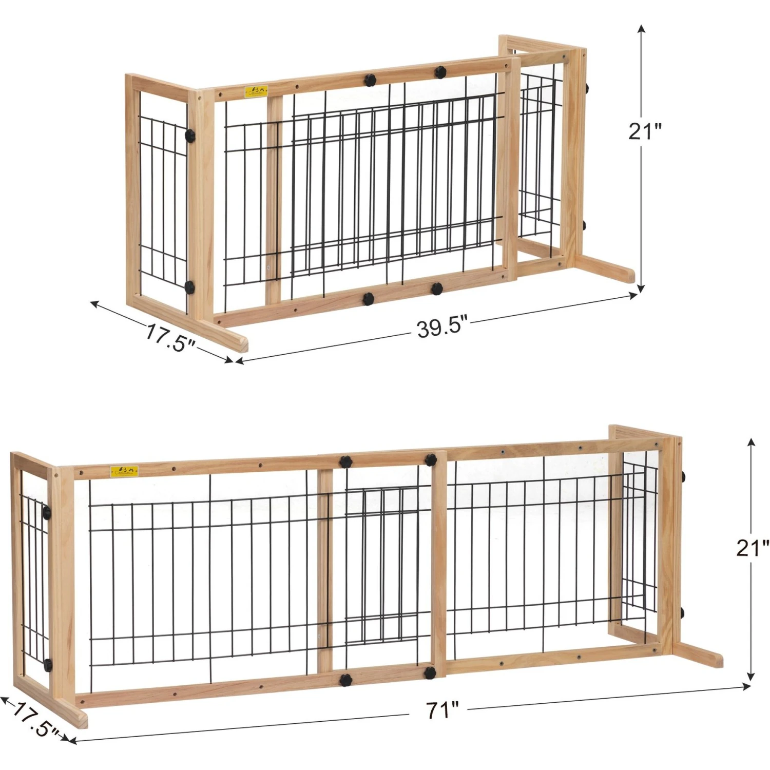 Coziwow Adjustable Freestanding Dog Gate 4 Coziwow Adjustable Freestanding Dog Gate - Image 4