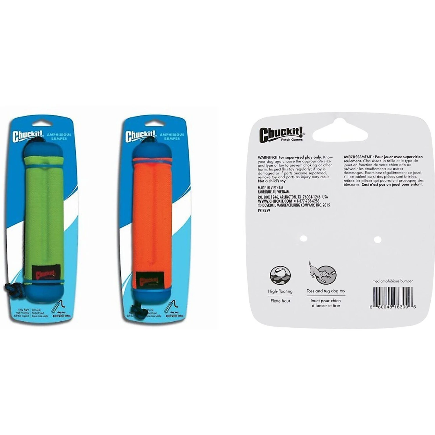 Chuckit! Amphibious Bumper Dog Toy, Color Varies 5 Chuckit! Amphibious Bumper Dog Toy, Color Varies - Image 5