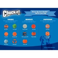 Chuckit! Fetch Ball Medley Triple Pack Dog Toy -PetSafe Kong Shop 53258 PT7. AC SS1800 V1531417077