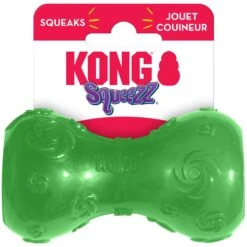 KONG Squeezz Dumbbell Dog Toy, Color Varies -PetSafe Kong Shop 53370 PT3. AC SS1800 V1603165581