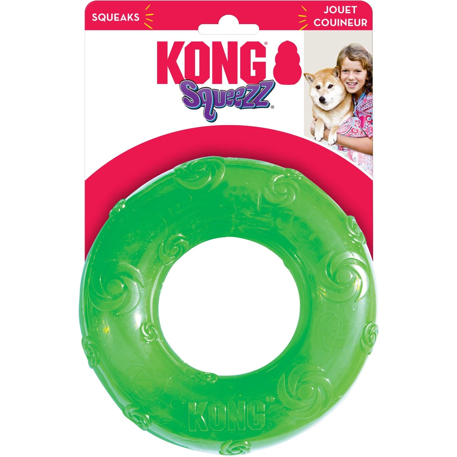 KONG Squeezz Ring Dog Toy, Color Varies 4 KONG Squeezz Ring Dog Toy, Color Varies - Image 4
