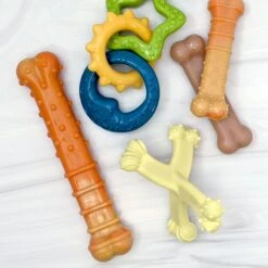 Nylabone Puppy Power Chew Teething Toy Rings Dogs Bacon Yellow -PetSafe Kong Shop 54231 PT2. AC SS1800 V1658886232