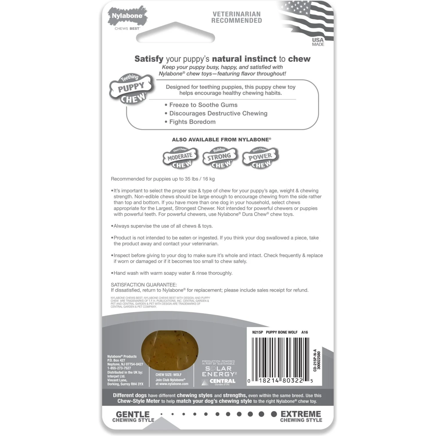 Nylabone Just For Puppies Teething Chew Toy Classic Bone 7 Nylabone Just For Puppies Teething Chew Toy Classic Bone - Image 7