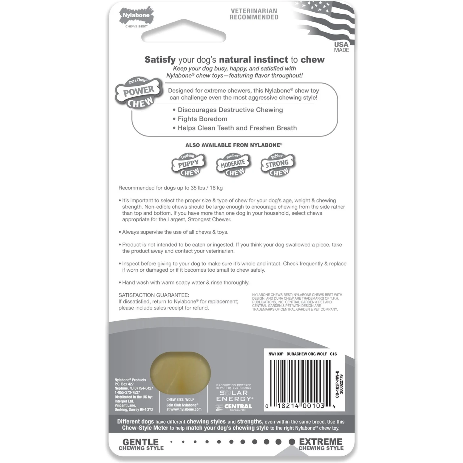 Nylabone Power Chew Original Flavored Dog Chew Toy 8 Nylabone Power Chew Original Flavored Dog Chew Toy - Image 8