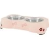 Loving Pets Dolce Double Diner Non-Skid Elevated Dog & Cat Bowls