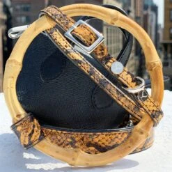 Shaya Pets Sasha Embossed Leather Leash, Black & Yellow -PetSafe Kong Shop 557718 PT2. AC SS1800 V1657659540