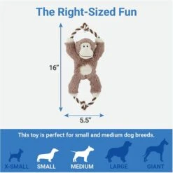 Frisco Forest Friends Stuffing-Free Skinny Plush Squeaky Dog Toy + 3 Items -PetSafe Kong Shop 582478 PT6. AC SS1800 V1658239277