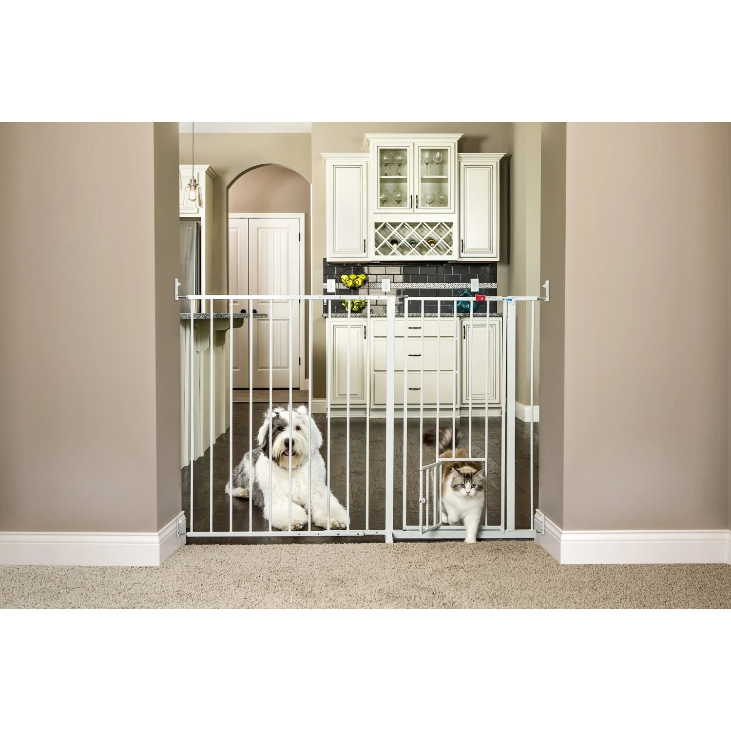 Carlson Pet Products Maxi Walk-Thru Dog Gate With Small Pet Door 4 Carlson Pet Products Maxi Walk-Thru Dog Gate With Small Pet Door - Image 4