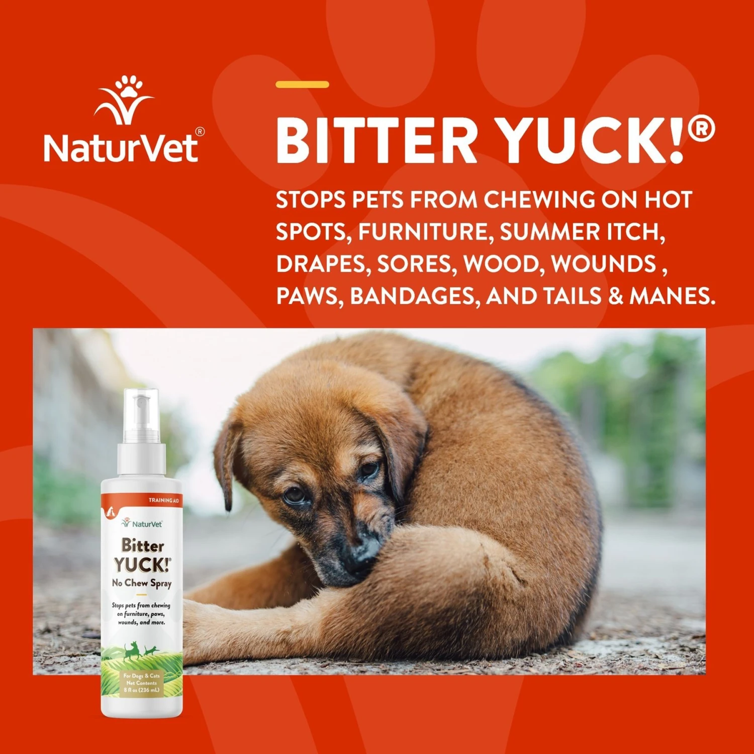 NaturVet Bitter YUCK! No Chew Dog, Cat & Horse Spray 4 NaturVet Bitter YUCK! No Chew Dog, Cat & Horse Spray - Image 4