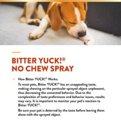 NaturVet Bitter YUCK! No Chew Dog, Cat & Horse Spray 11 NaturVet Bitter YUCK! No Chew Dog, Cat & Horse Spray -PetSafe Kong Shop 60342 PT4. AC SS1800 V1698692786