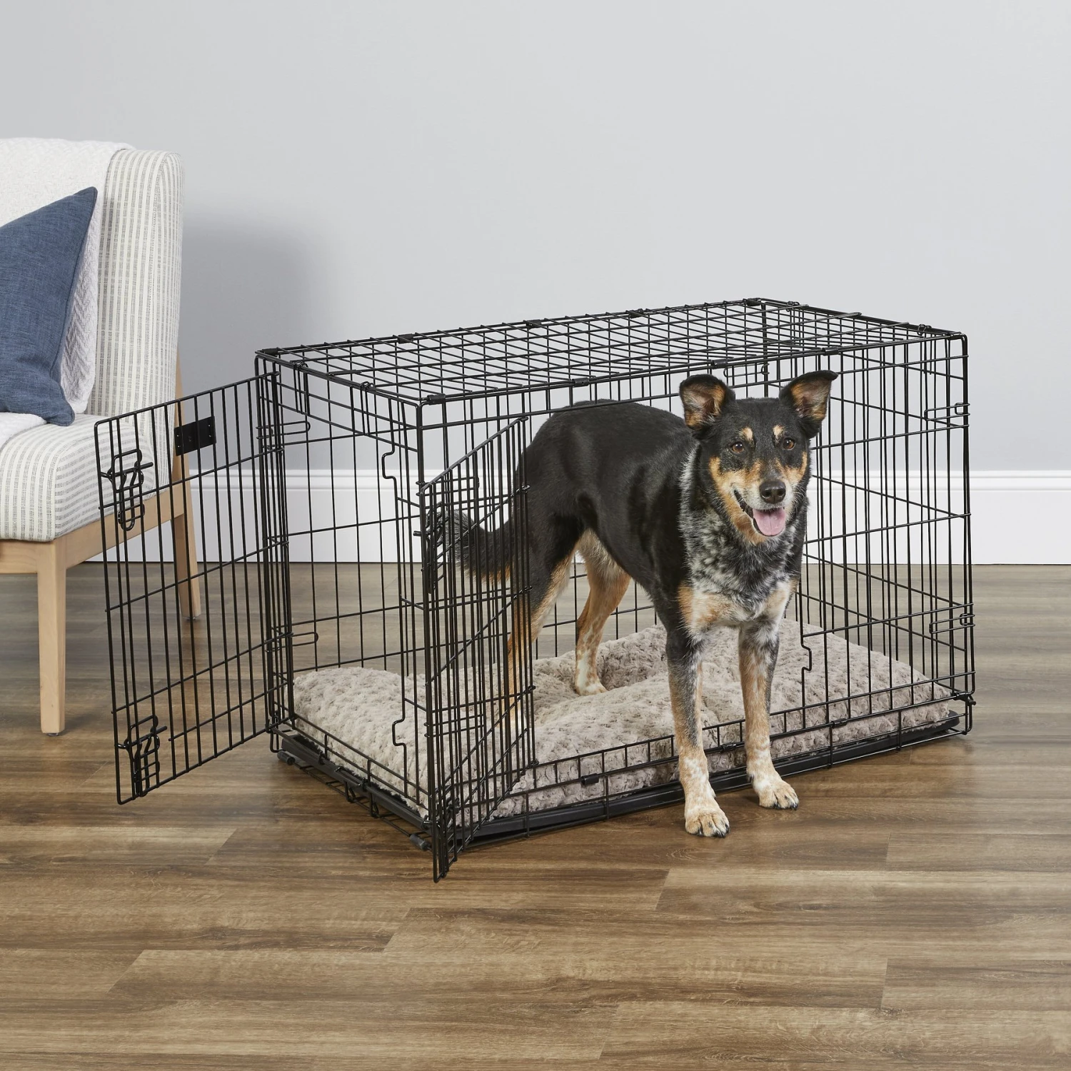 MidWest ICrate Fold & Carry Double Door Collapsible Wire Dog Crate 1 MidWest ICrate Fold & Carry Double Door Collapsible Wire Dog Crate