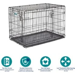 MidWest ICrate Fold & Carry Double Door Collapsible Wire Dog Crate 14 MidWest ICrate Fold & Carry Double Door Collapsible Wire Dog Crate -PetSafe Kong Shop 60384 PT5. AC SS1800 V1647556125