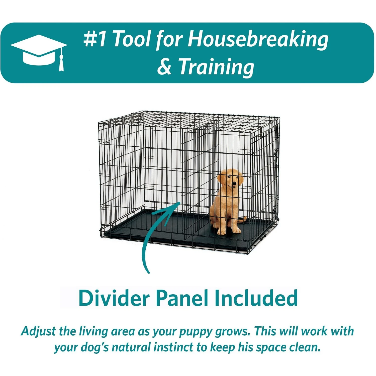 MidWest ICrate Fold & Carry Double Door Collapsible Wire Dog Crate 7 MidWest ICrate Fold & Carry Double Door Collapsible Wire Dog Crate - Image 7