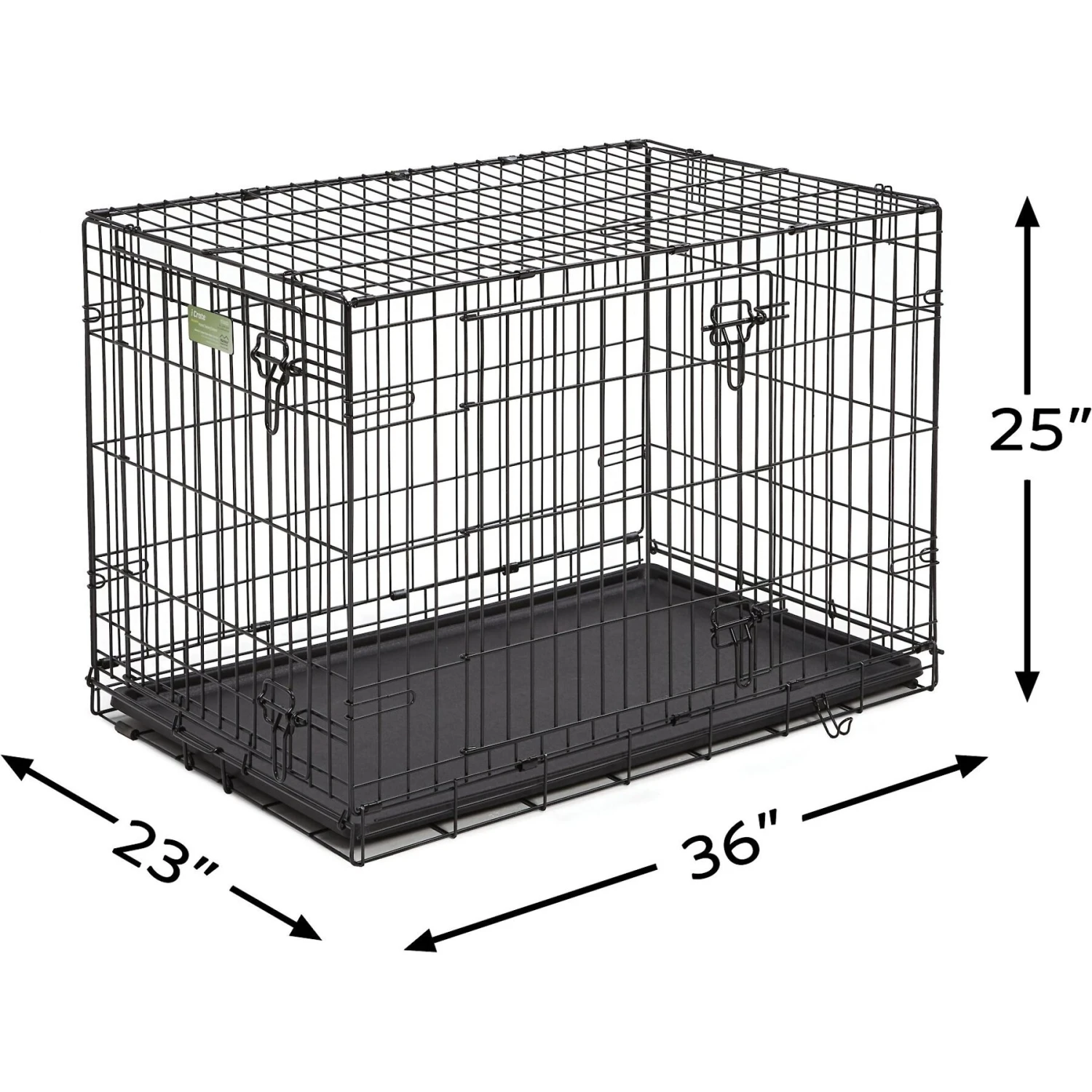 MidWest ICrate Fold & Carry Double Door Collapsible Wire Dog Crate 9 MidWest ICrate Fold & Carry Double Door Collapsible Wire Dog Crate - Image 9