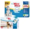 Four Paws Wee-Wee Disposable Dog Diapers & Four Paws Wee-Wee Odor Control X-Large Dog Pads With Febreze Freshness
